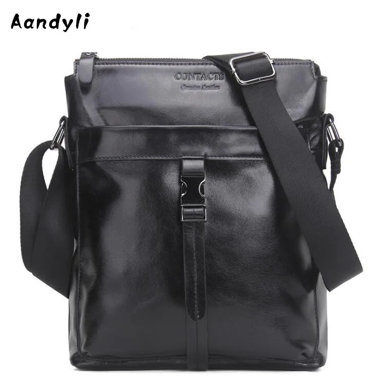 Модные Для мужчин сумка из натуральной кожи одного плеча кожа |