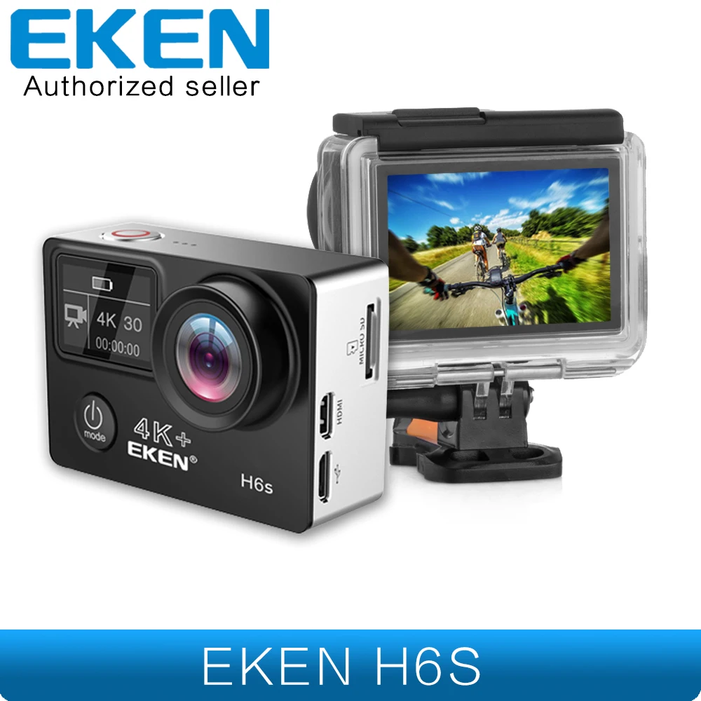 EKEN H6s 4K + Utral HD 14MP с дистанционным управлением EIS спортивная видеокамера Ambarella A12 Чип