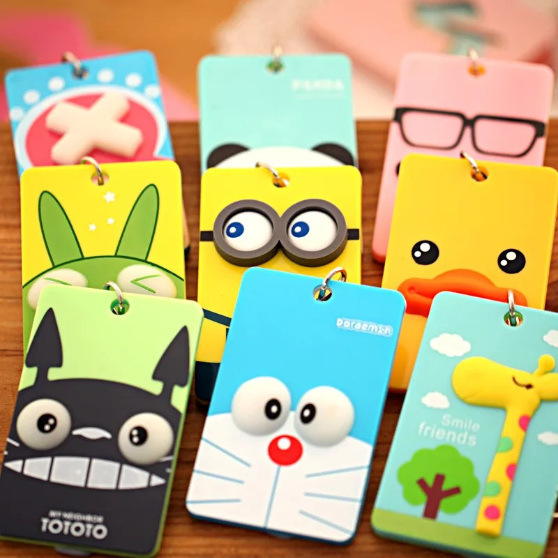 Держатели карт ПВХ &amp Note ID держатель для кредитных мультяшная панда Дораэмон