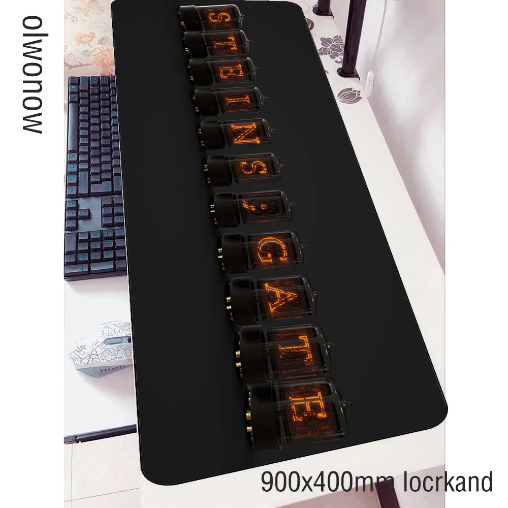 Коврик для мыши steins gate геймер рождественские подарки 90x40 см коврик notbook игровой