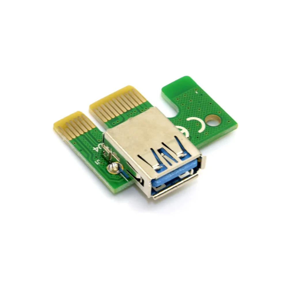 Удлинитель PCI E 1x до 16x для майнинговой машины увеличивающий переходник с кабелем