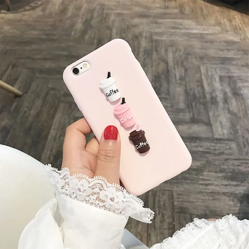Abbery 3D молочный кофе милый карамельный Мягкий ТПУ чехол для Samsung Galaxy Note 9 8 S8 S9 Plus S6 S7