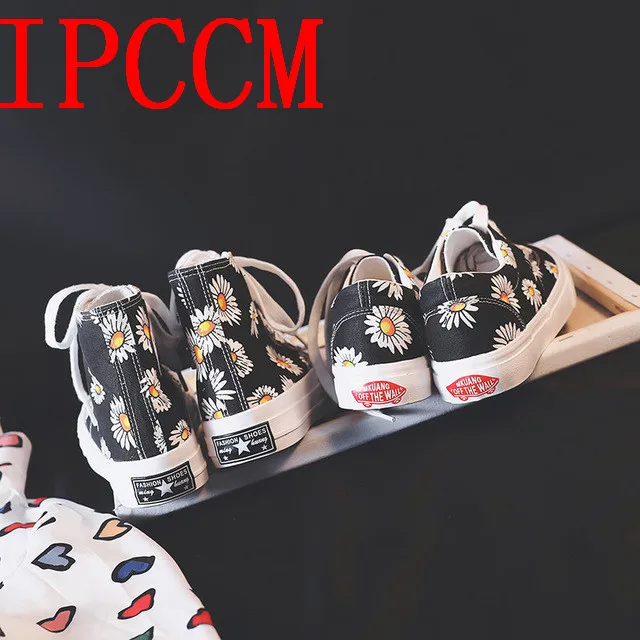 Женская парусиновая обувь на низком ремешке Little Daisy черная классическая Уличная