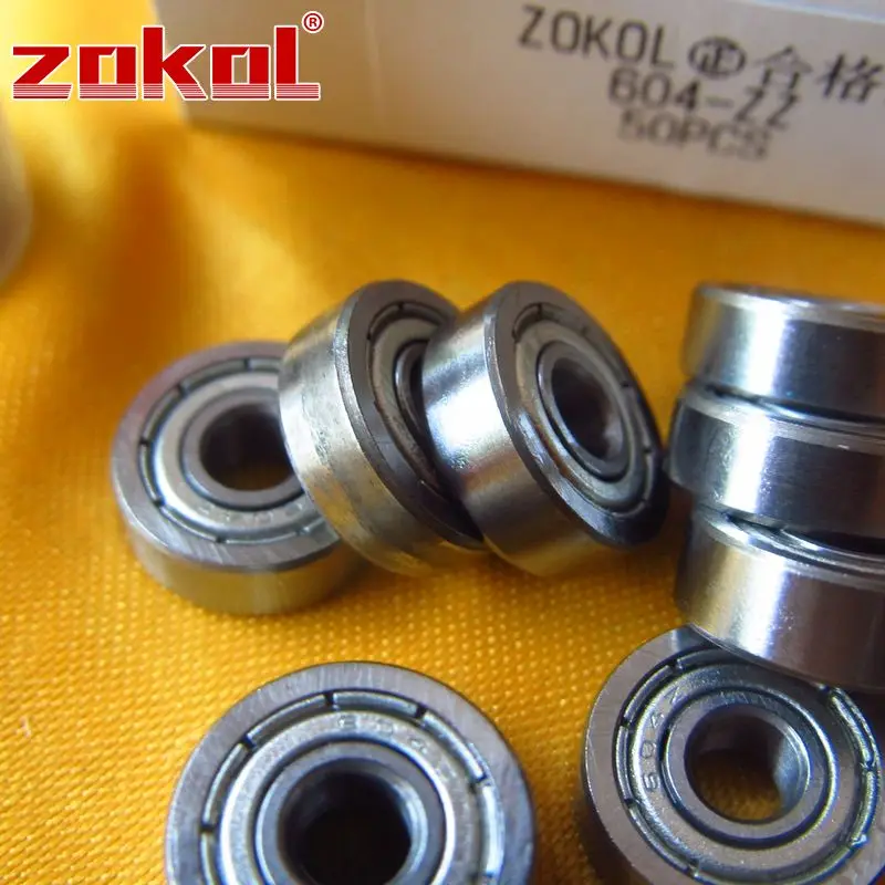 ZOKOL 604 ZZ подшипник 604ZZ 604zz миниатюрный радиальный шарикоподшипник 4*12*4 мм|bearing