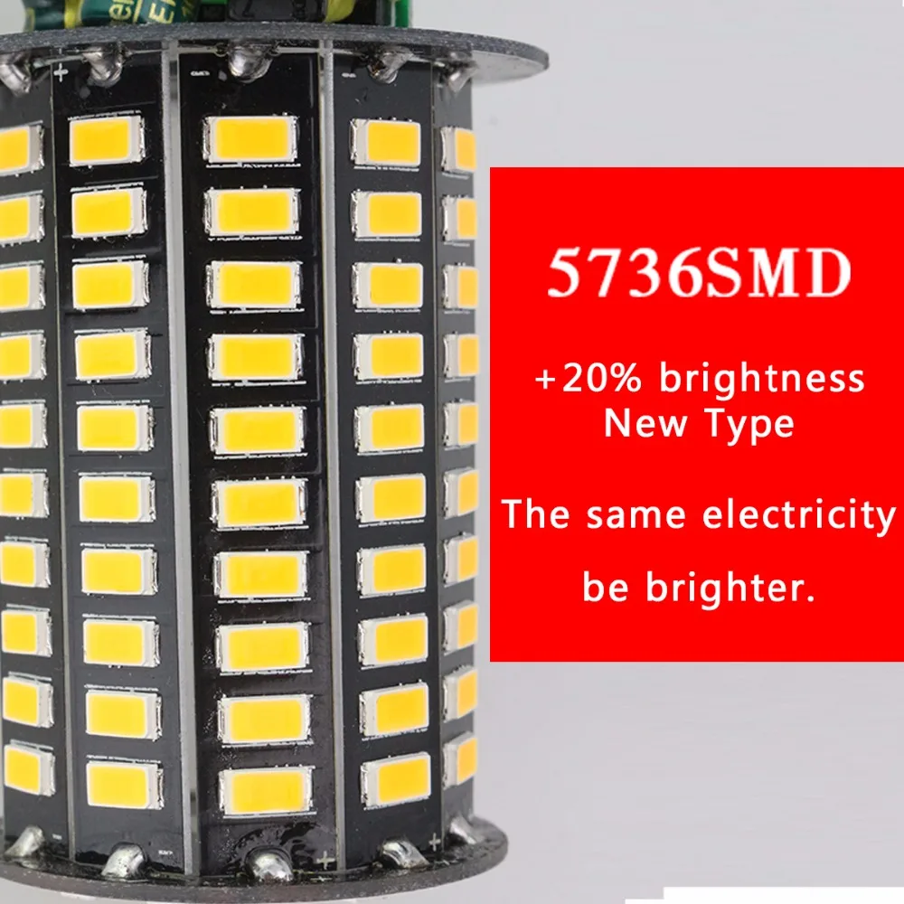 Светодиодная лампа-кукуруза SMD 5736 E14 E27 с полной мощностью 20 вт 15 10 5 высокая