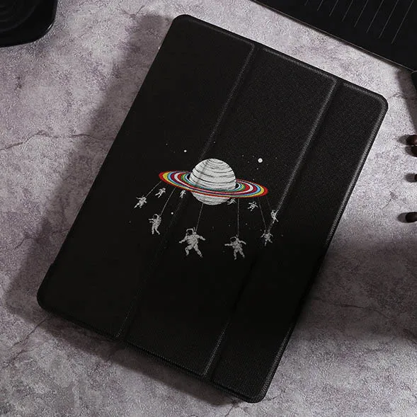 Мягкий чехол из искусственной кожи с мультяшным котом на заднюю панель для iPad 9 7