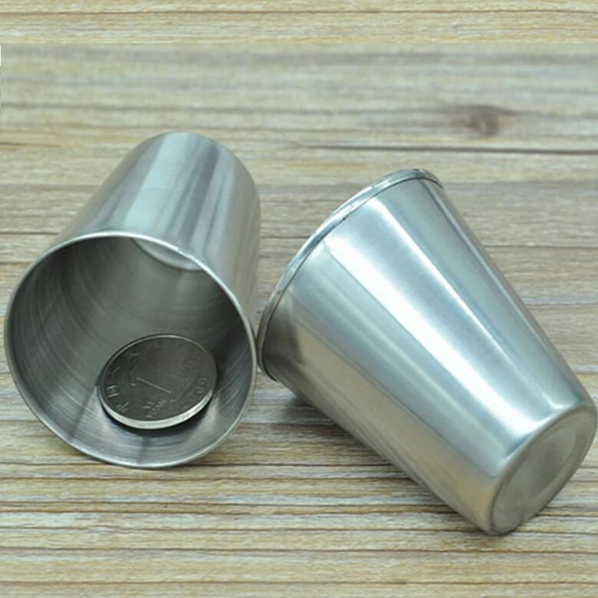 2oz Нержавеющая сталь Кружки Стаканы объемом в одну пинту металлические чашки