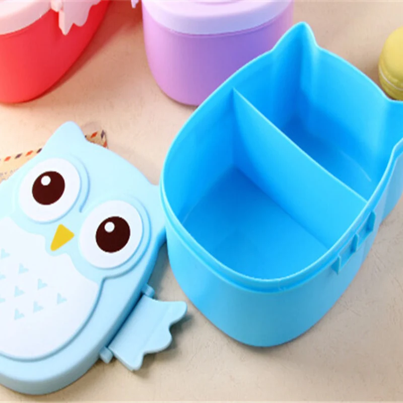 800-1000ml health care material 1 layer Bento cartoon children owl lunch box storage tableware | Дом и сад