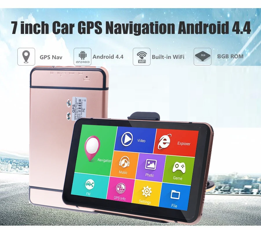 I6 Оригинальный Автомобильный GPS навигатор Android 8G 512 МБ Bluetooth WIFI Россия