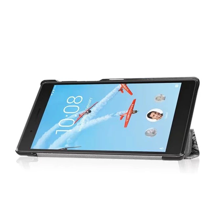 CucKooDo Lightweight Tri-Fold Stand Cover PU Leather Case For Lenovo Tab 4 7 (TB-7504F/TB-7504N/TB-7504X) Released in 2017 | Компьютеры и