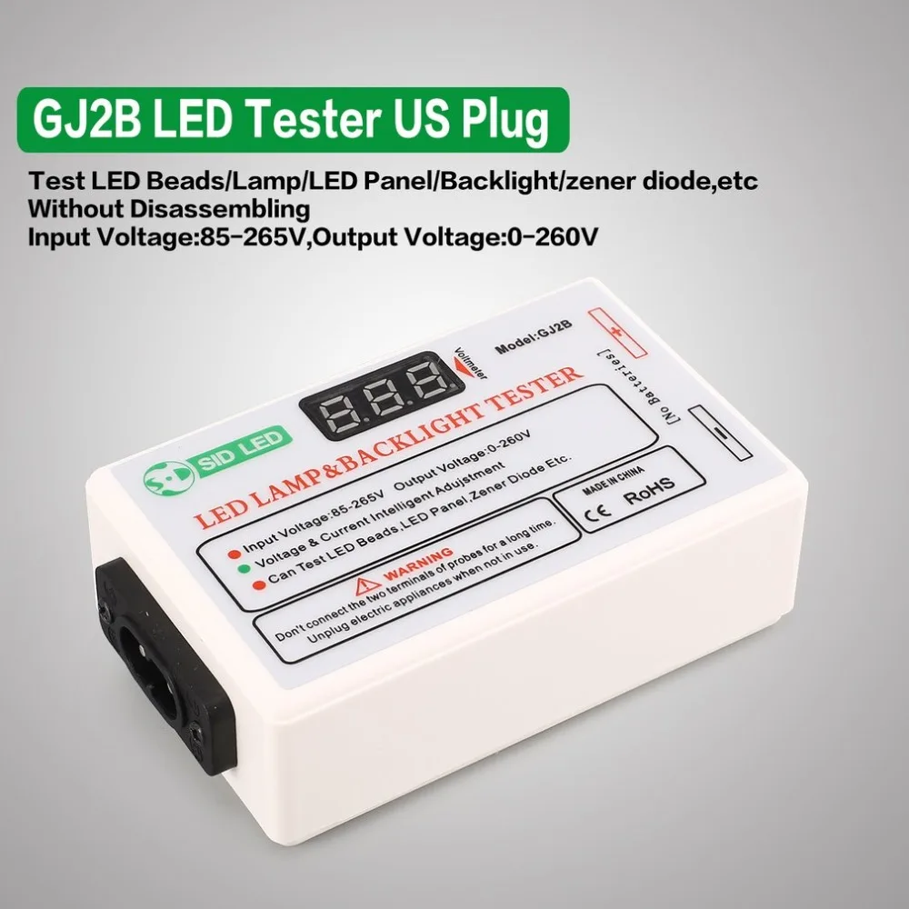 Voltage LED LCD Screen Backlight Zener Diode Tester Meter Lamp Strip Bead Light Board Test Tool Output 0~260V US Plug GJ2B | Инструменты