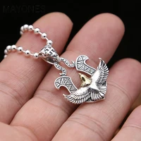 real 925 sterling silver jewelry retro thai silver personality eagle u shaped male and female pendants free shipping