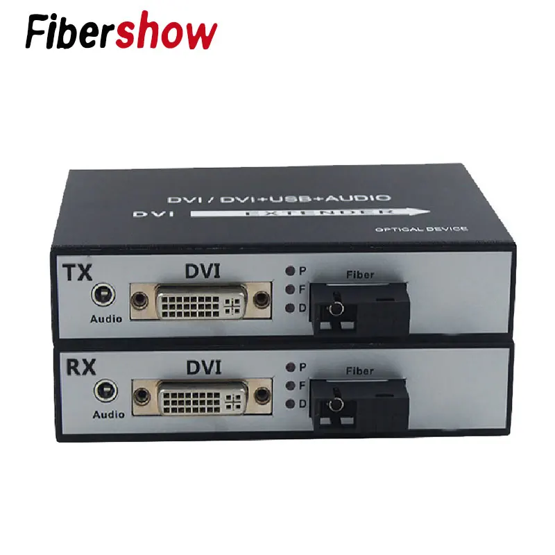 DVI Оптоволоконный конвертер 1080 P DVI волоконно-оптический видео удлинитель KVM(DVI+ USB) к волоконной мыши и клавиатуры сжатого