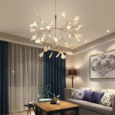 Современный Heracleum кулон в форме листика дерева светильник светодиодный светильник подвесные лампы Гостиная Искусство бар железное Освещение для дома, ресторана AL127