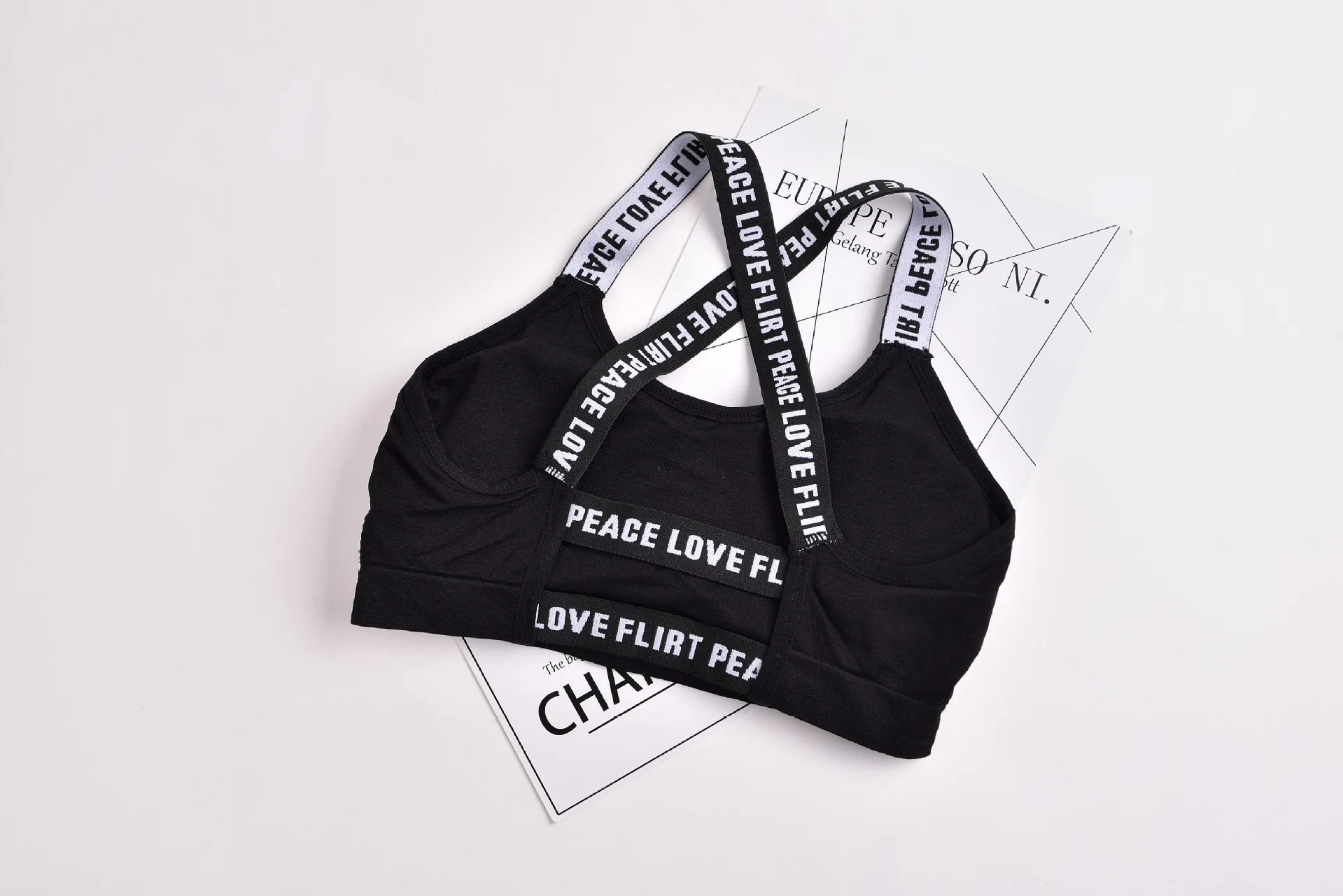 Бесшовный Английский алфавит с модной трубой Топ Студенческая девушка ночной