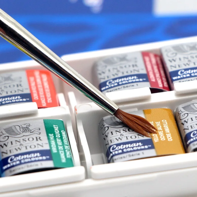 WINSOR & NEWTON cotman 8 цветов мини упаковка твердая Акварельная краска художественный