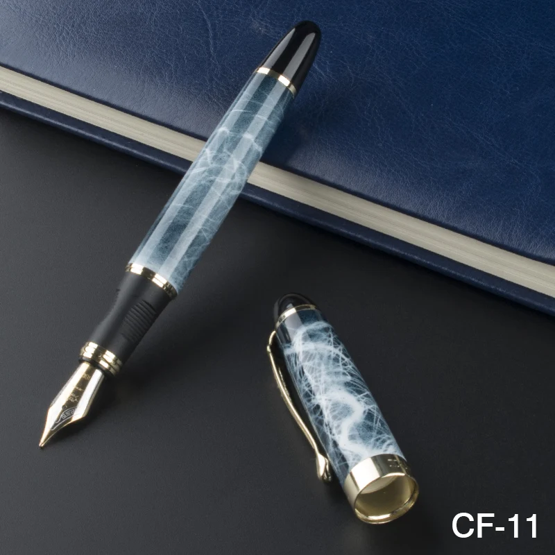 Jinhao X450 черная и серебряная авторучка с 0 5 мм перо из иридия лучший Деловой Подарок