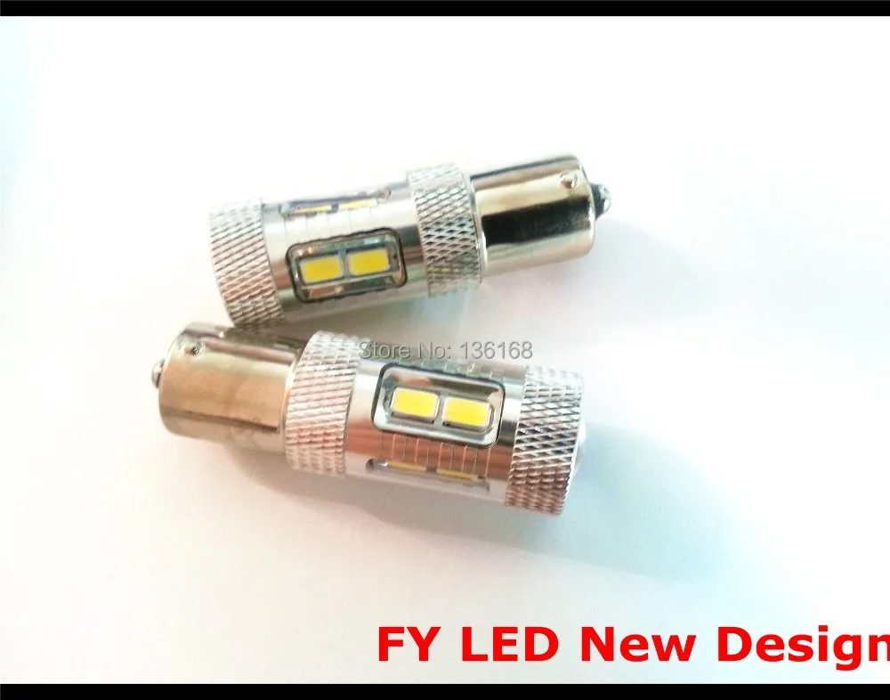 Бесплатная доставка 2 LAMPADINE 12 светодиодный SMD 5630 BA15S 1156 P21W BIANCO 6000K 7506 указатель