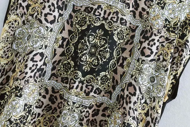 Женская винтажная блузка с принтом тотем Повседневная Блузка круглым вырезом