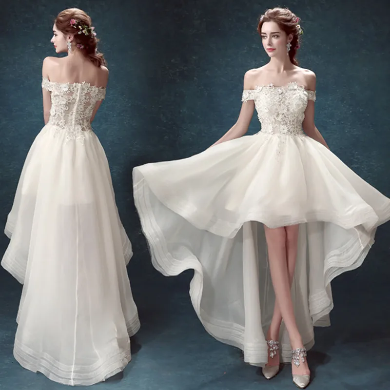 Высокое качество Slash шеи Vestido De Noiva Renda Вышивка органзы и тюля халат de mariée Высокая