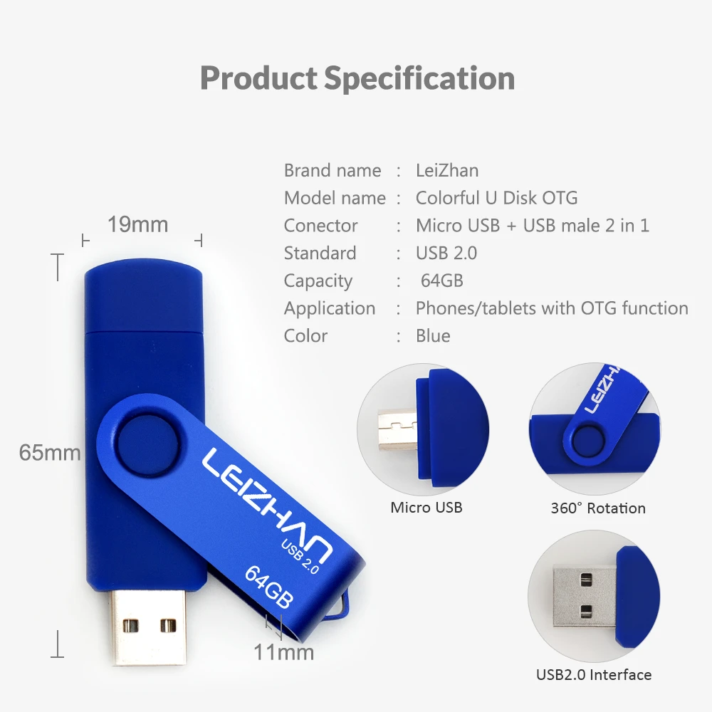 LEIZHAN Флешка USB 128 ГБ Micro флеш накопитель 64 2 0 карта памяти 32 Гб 16 Android фото 8 4 otg|USB