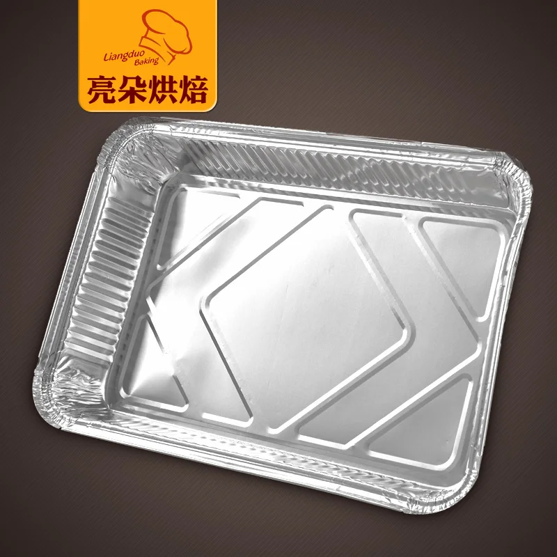 Одноразовая упаковка для барбекю из алюминиевой фольги 10 шт. 800 мл фастфуда