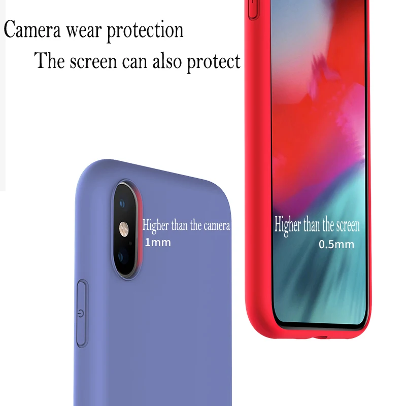 Apple простой противоударный силиконовый чехол для iPhone 6 s/7/8 plus/iPhoneXSmax/XR Deluxe мягкая