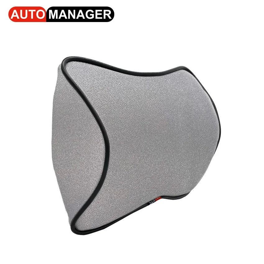 Gray Neck Pillow Пена памяти Автомобильная поддержка спины Массажная поддержка для поясницы Подушка эргономичная поясная подушка для шеи Подушка для сиденья авто офисное кресло - Название цвета: Gray Neck Pillow