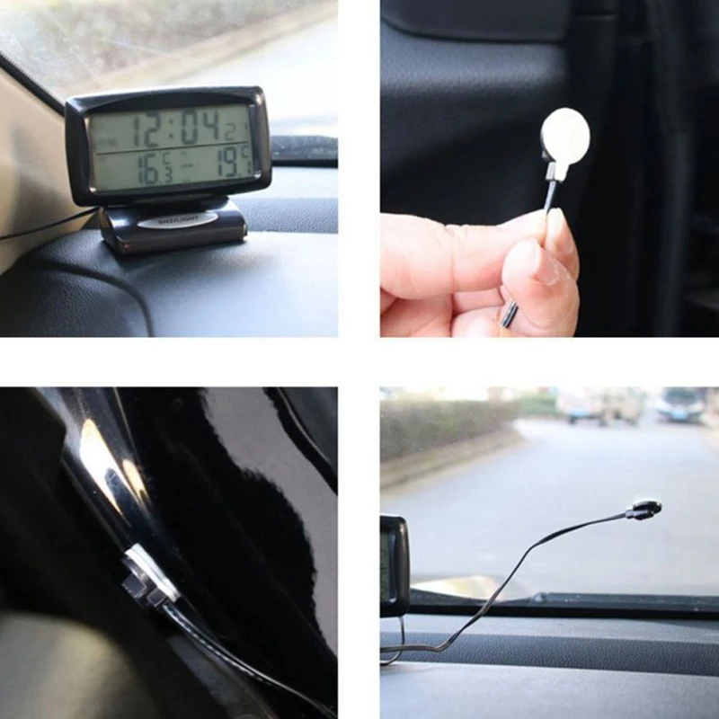 Светодиодный термометр для автомобиля электронные часы ночник дисплей