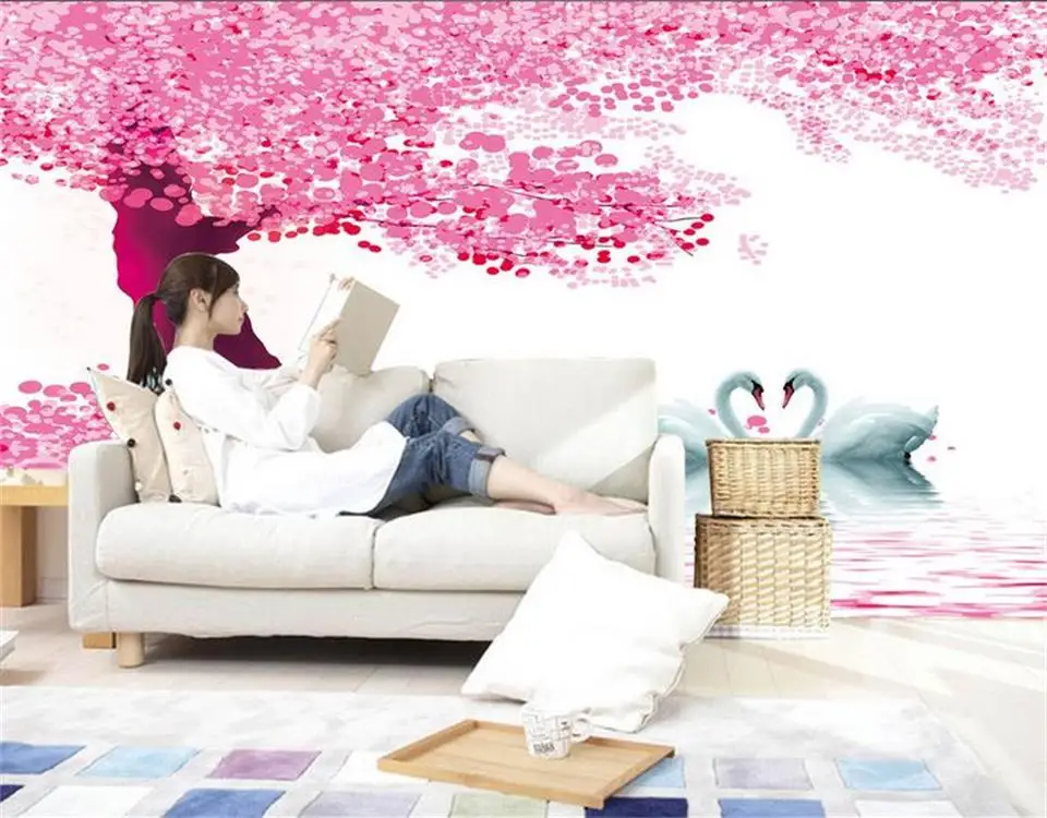 3D-обои на заказ фотообои для гостиной настенные акварельные обои с деревом