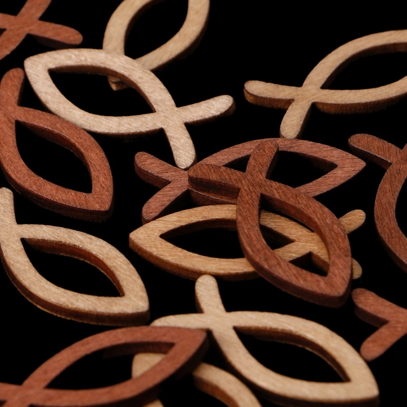 35 мм с круглым открытым носком деревянные пуговицы в форме украшения Крафт декор