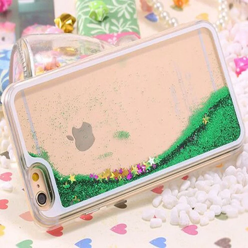 SICOOTE Luxury Bling for iphone 7 accessories Stars Liquid Quickstand Hard case iPhone X SE 6s 5 8 6 Cute color Glitter |