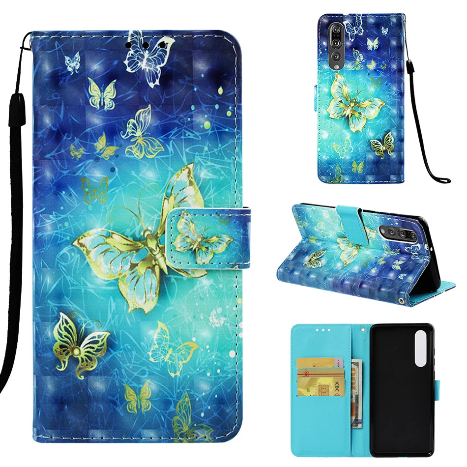 Чехол книжка из искусственной кожи для Huawei P30 P20 Lite P9 mini Mate 20 Pro 10 Y6 2017 Honor Note