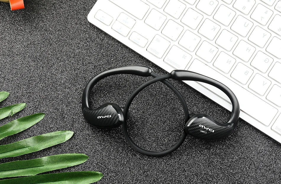 Новинка Awei A881BL NFC bluetooth наушники шейного типа с ушным крюком, водонепроницаемые беспроводные наушники для подключения двух устройств