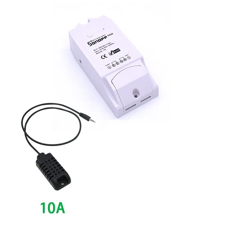 10A and sensor Itead Sonoff TH 10A/16A монитор температуры и влажности WiFi беспроводной умный переключатель для умного дома с функцией синхронизации - Цвет: 10A and sensor