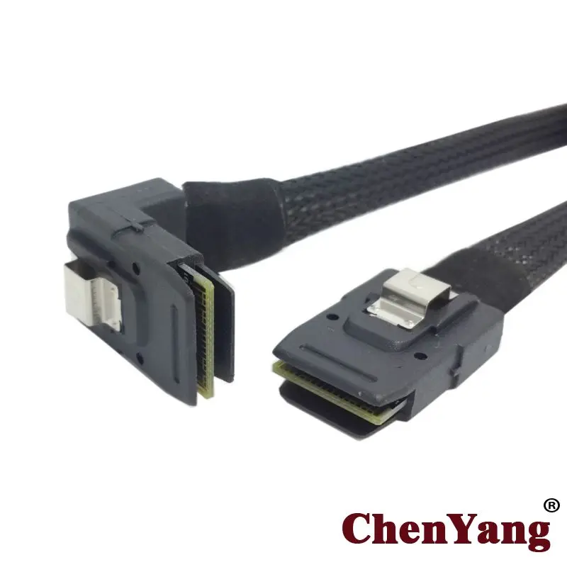 

Chenyang 36pin Angled 90D to SFF 8087 Mini SAS 4i 36 P Cable 1M