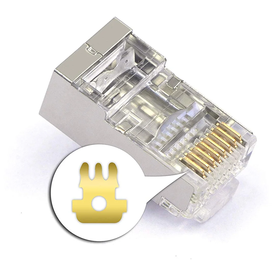 Разъем RJ45 Cat6 модульный Ethernet кабель разъем Cat 6 ОБЖИМНАЯ сеть RJ 45