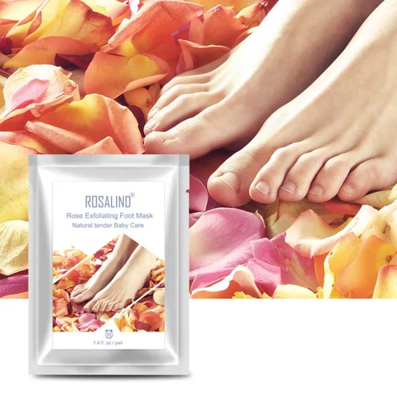 Розовая маска для очистки ног нужно только тщательно удалить омертвевшую кожу в