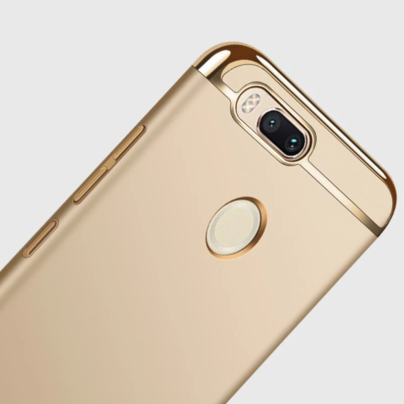 JGKK для Xiaomi Mi A1 5X 3 в 1 PC чехол позолоченный пластиковый телефона Mi5X MiA1 задняя крышка