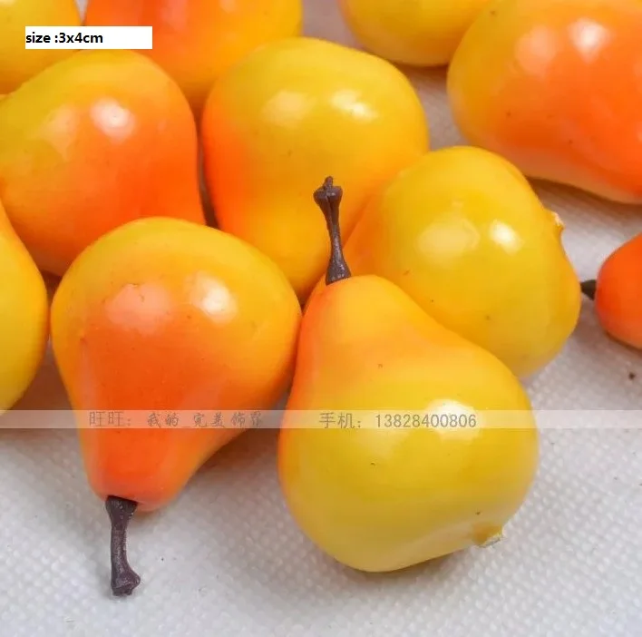 10 yellow pears Декоративные фрукты Нетоксичная Пена Искусственные овощи цветок Фрукты Свадебные мероприятия фотография Реквизит домашний декор - Цвет: 10 yellow pears