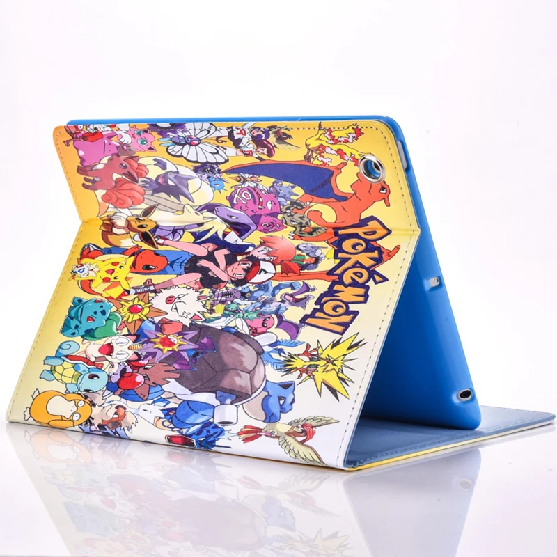 Чехол для Apple ipad 5 6 air 2 ipad 9,7 чехол Pokemon Go милый планшет Pikachu pu кожаный чехол раскладной чехол para