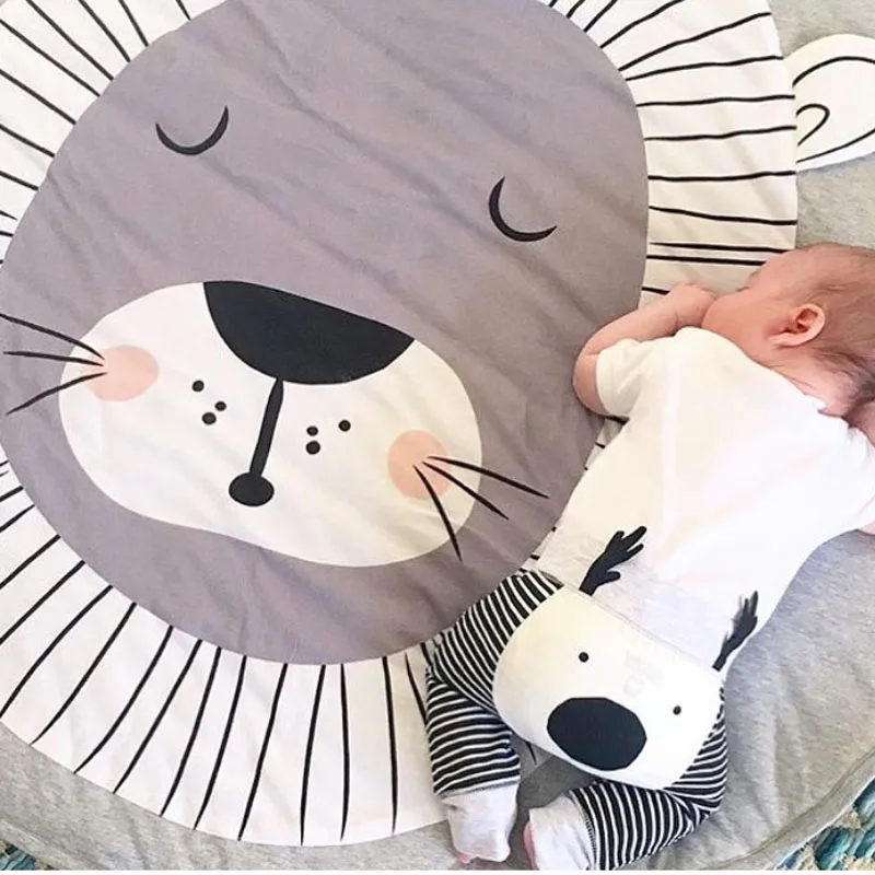 Детский игровой коврик с мультяшными животными игровое одеяло Львом ковер