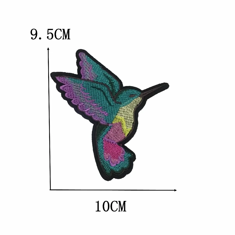 2 шт./лот красочные нашивки с птицами для одежды термоклейкая нашивка бейдж