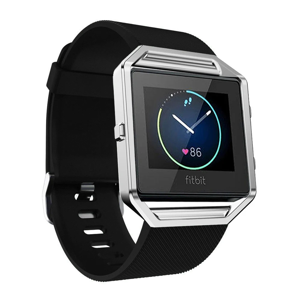 Из силикагеля мягкий ремешок Ремешок Браслет для Fitbit Blaze часы замена силиконовый