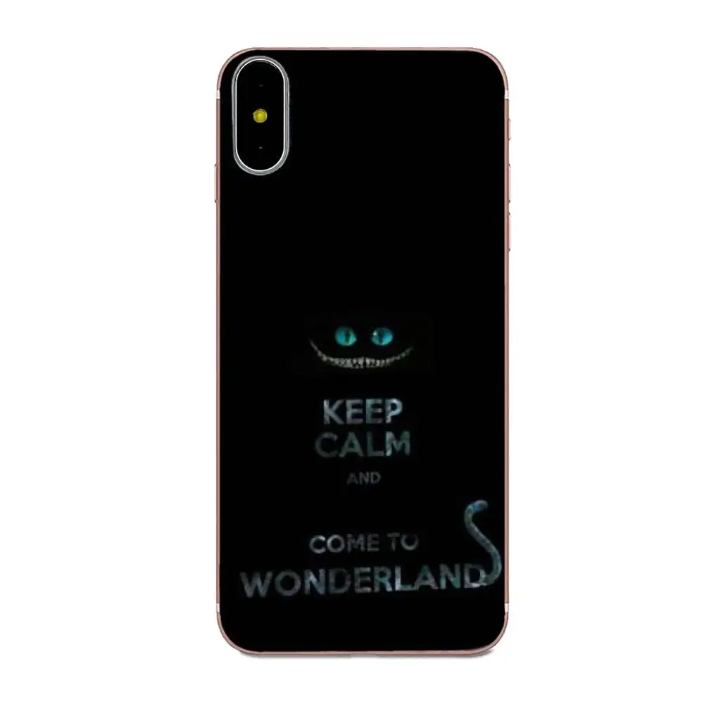 Алиса в стране чудес кошка мягкие узоры для Galaxy Grand Alpha G850 Core2 Prime S2 I9082 A3 A5 A7 On5 On7 2015