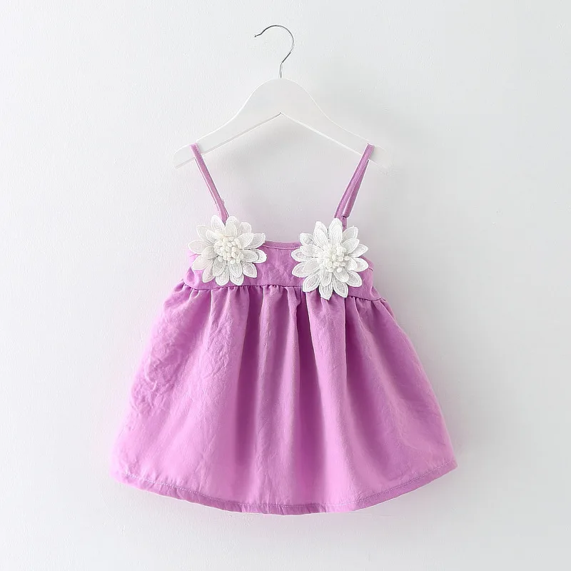 Новинка 2016 летние детские платья для девочек принцесс из 100% хлопка на бретельках