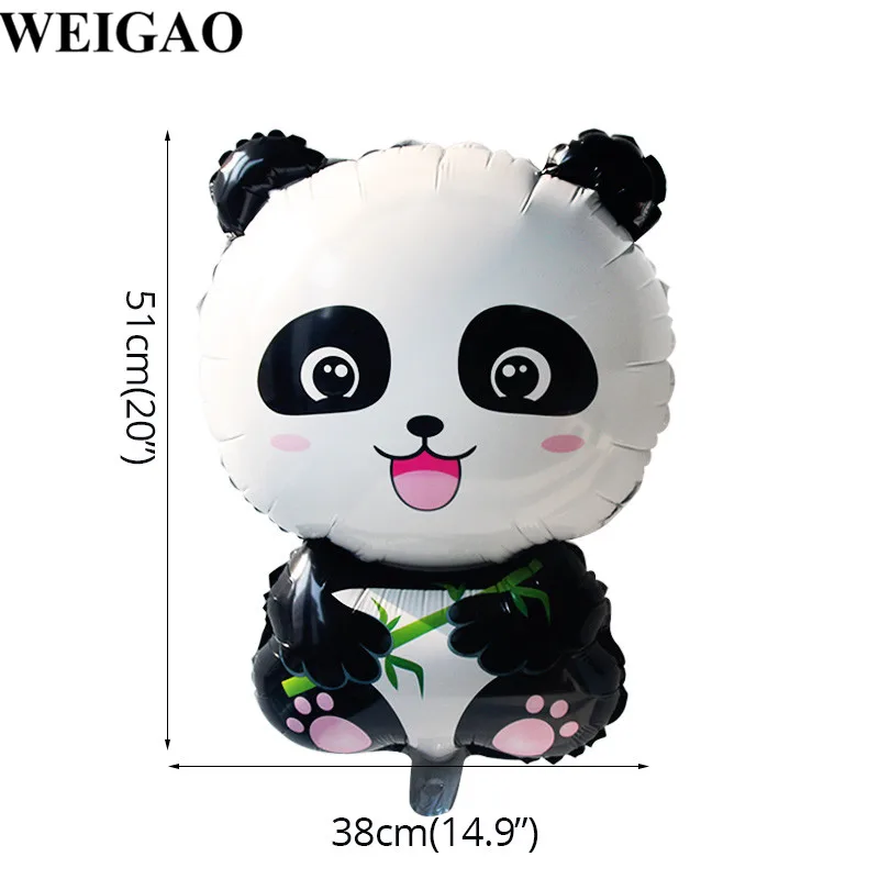 panda balloon Cyuan Panda вечерние украшения животные панда бумажная тарелка на день рождения чашка баннер детский душ День Рождения украшения Детские цифры воздушные шары - Цвет: panda balloon
