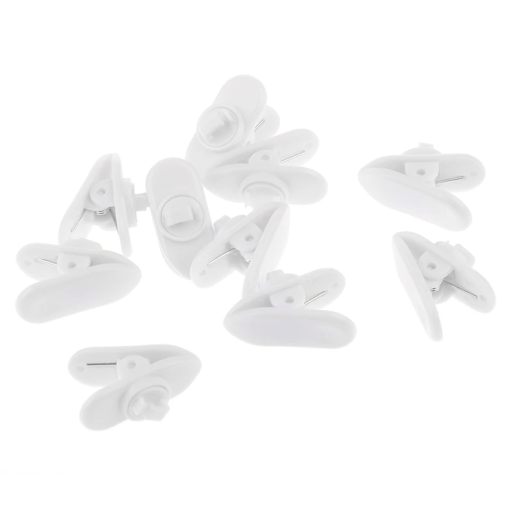 10 Pack New Earphone Cable Wire Cord Collar Clip Clamp Headset Black / White | Электроника