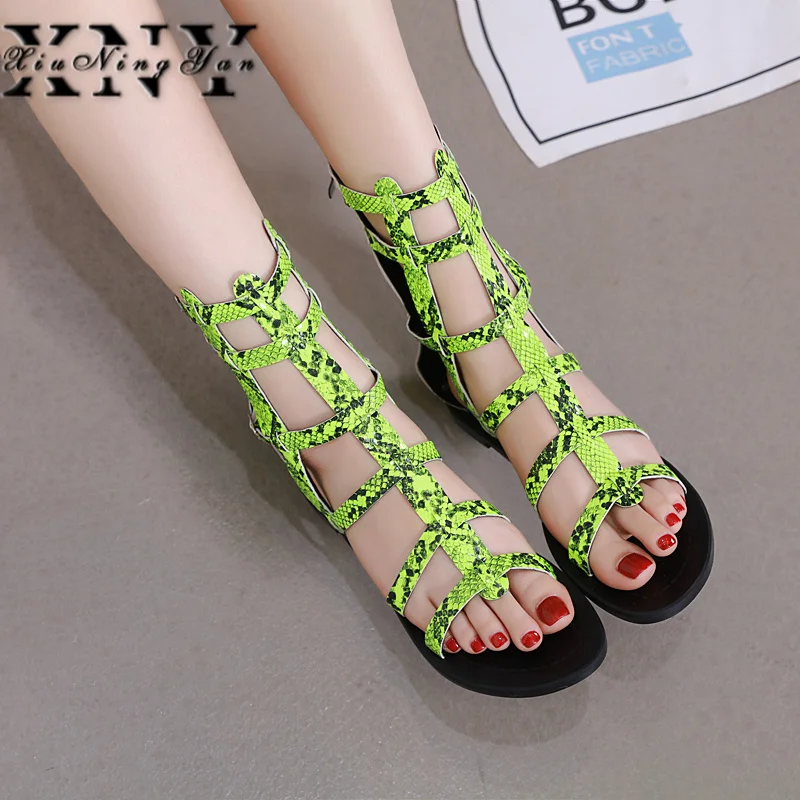 Сандалии-гладиаторы женские из экокожи босоножки на плоской подошве летняя