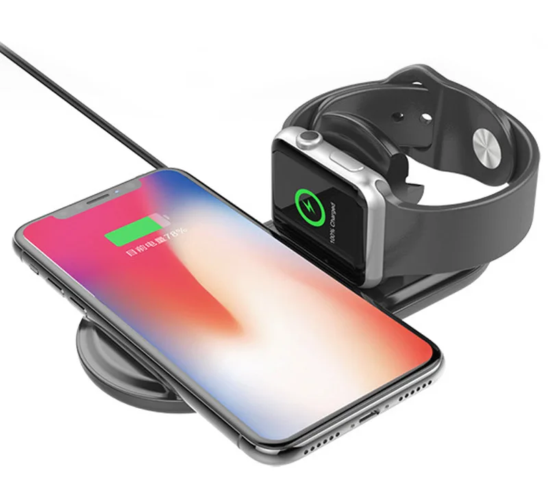 QI Беспроводная зарядная док-станция зарядное устройство для Iphone X XR XS MAX для huawei P30 Pro Sumsang S9 Note 9 S8 для Apple Watch для iWatch